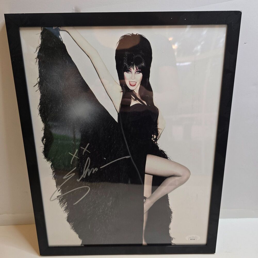 Elvira Mistress Of The Dark Autographed 11x14 Photo Framed Signed JSA COA